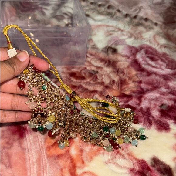 Bollywood style Bridal Elegant Multicolor Jewelry Set NIB NEVER USED - Picture 11 of 13